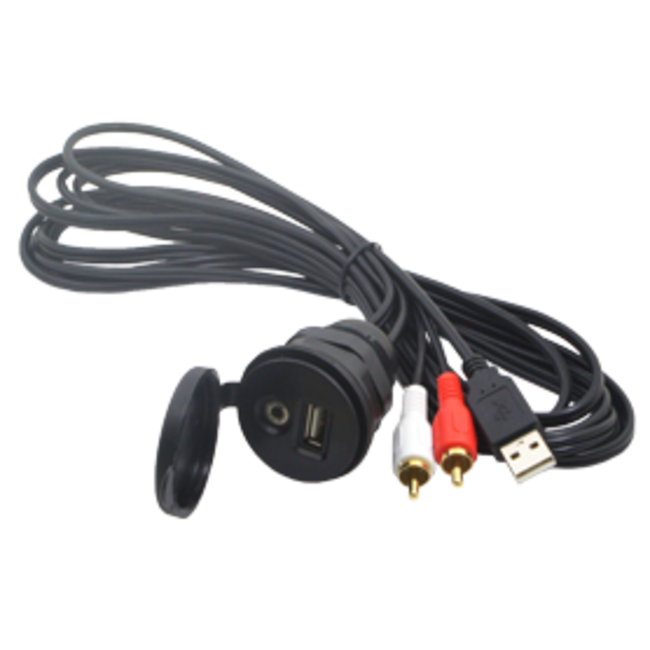 USB-AUX Connector waterproof; 3.5mm