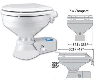 Jabsco Inlet Jabsco Toilet QF Regular 24 V with pump - XXL Water