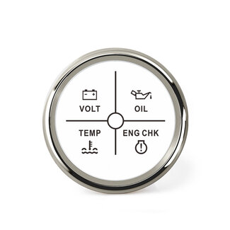 HOLLEX Alarm instrument 4 in 1 White/RVS 9-32V