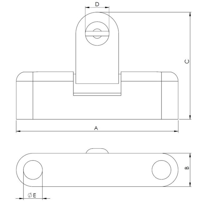 HOLLEX hinge 68x25mm