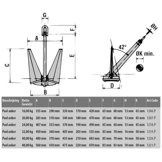 Pole anchor approx. 32 kg