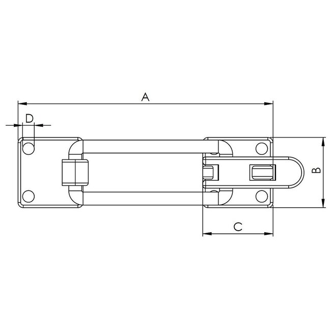 HOLLEX lock catch 98mm
