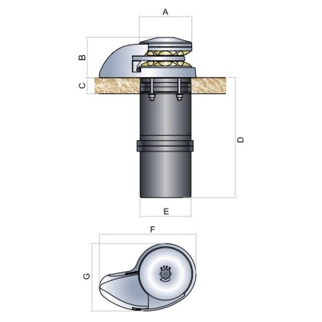 Italwinch Smart V Anchor winch 24V 500W / chain 6 mm
