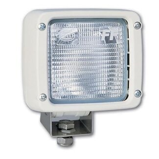 Hella Hella Deck spotlight white with stainless steel mounting base