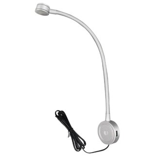 HOLLEX LED Reading Light with USB Chrome 10-30V 1.5W ww