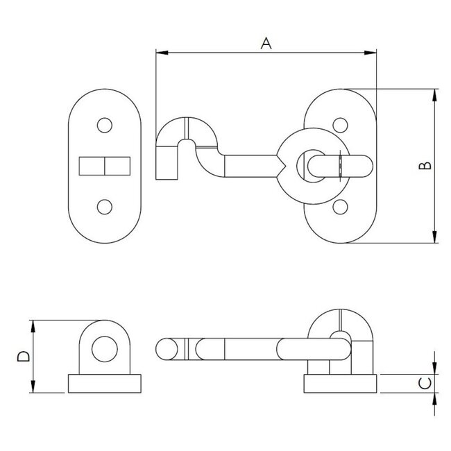 HOLLEX cabin hook 50mm