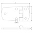 HOLLEX hinge 74x37.5mm