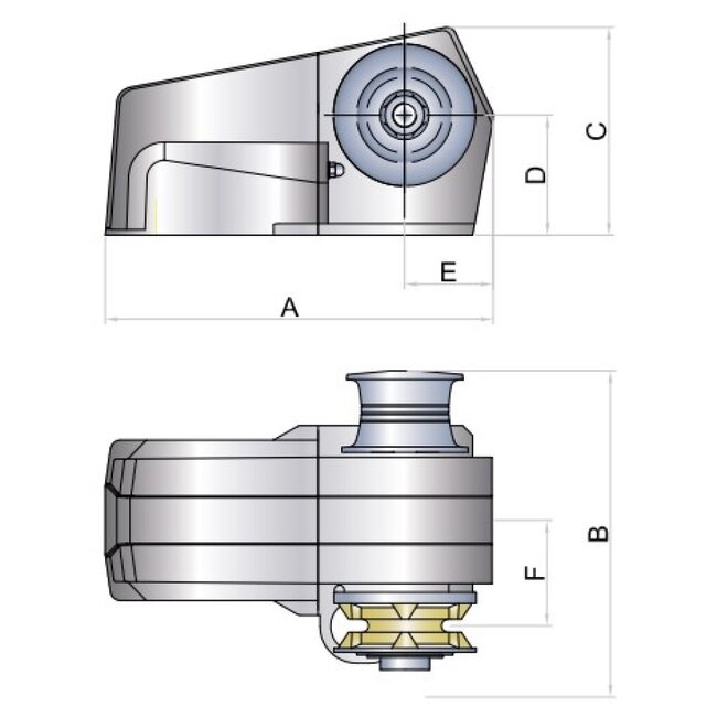 Italwinch Devon Anchor winch 12V 1000W / 8mm with drum