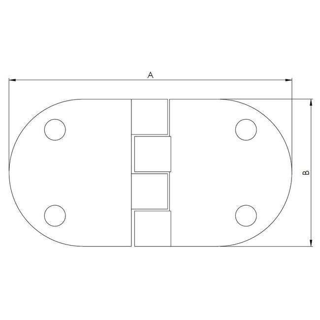 HOLLEX hinge blind 74x 38.5mm