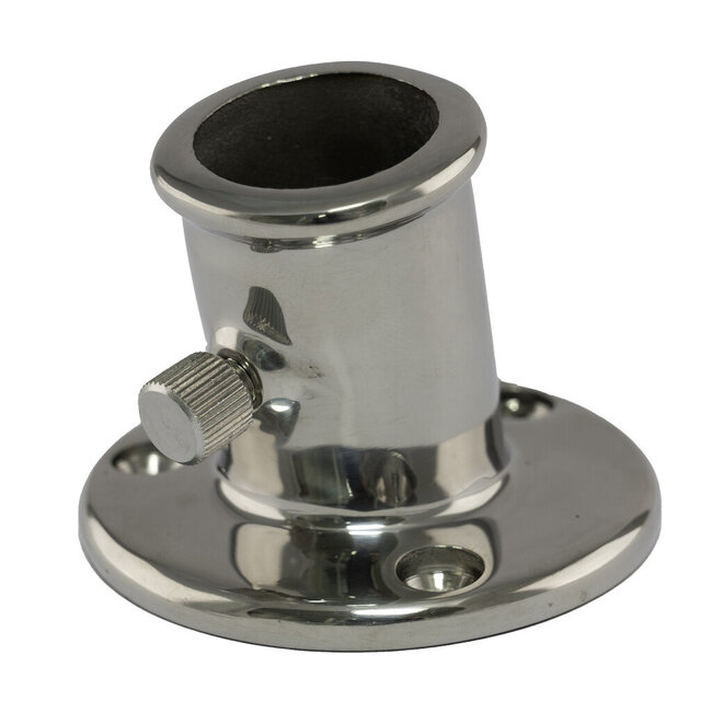 HOLLEX flagpole holder 25mm stainless steel 316 10°