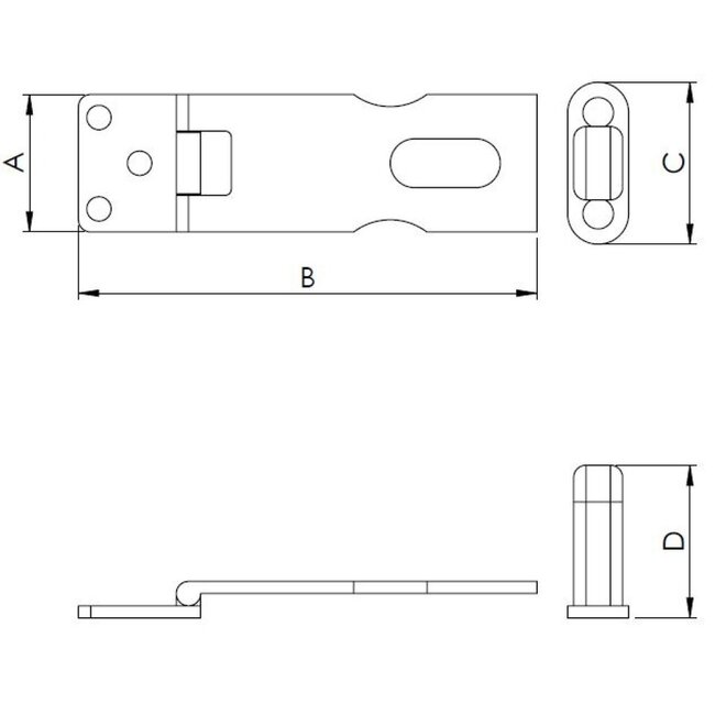 HOLLEX lock catch 95mmx22mm