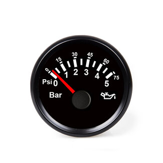 HOLLEX Oil pressure gauge Black 9-32V 0-5 Bar