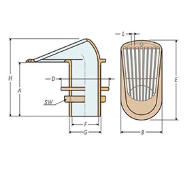 Guidi Guidi water spoon bronze 2"