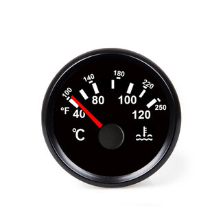 HOLLEX Cooling water temp. meter Black 9-32V 120°