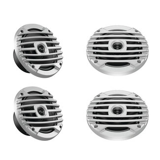HOLLEX Marine Speaker HBX 6.5 M-S Silver/Set of 4