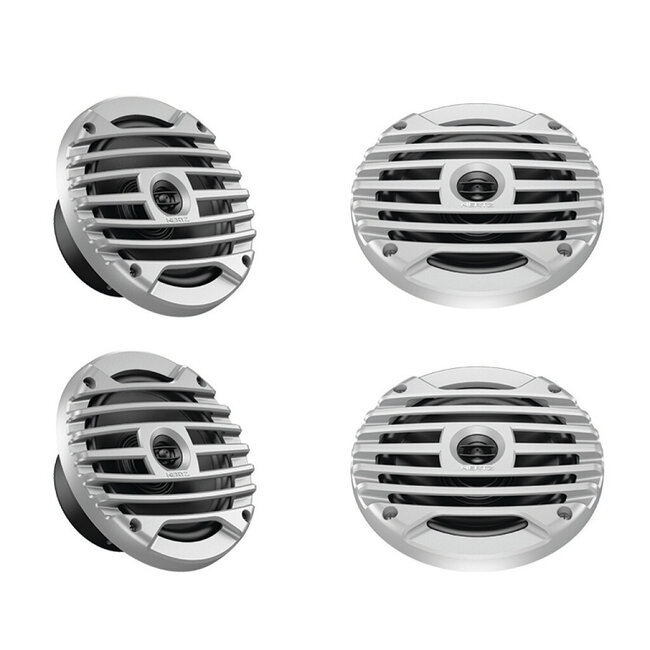 HOLLEX marine speakers HBX 6.5 M-S silver set of 4