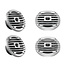 HOLLEX marine speakers HBX 6.5 M-S silver set of 4