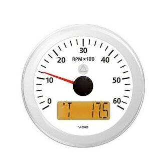 Veratron VDO VLW Rev counter / hours 6000 rpm RW 85mm