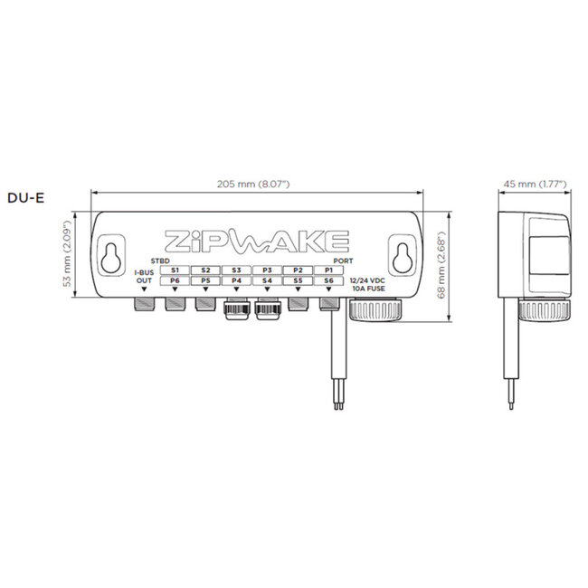 Zipwake Zipwake Distribution Unit E with power cable 6m