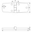 HOLLEX Door hinge 101.68x38.1mm
