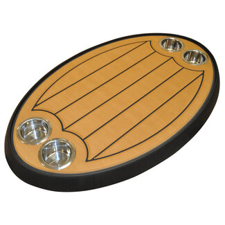 HOLLEX Table top black Inlay light brown holders