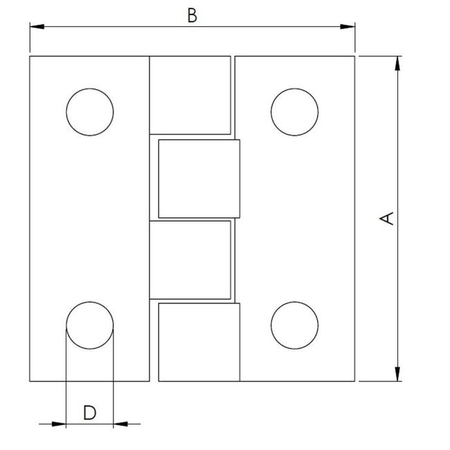 HOLLEX hinge 50.8x50.8mm