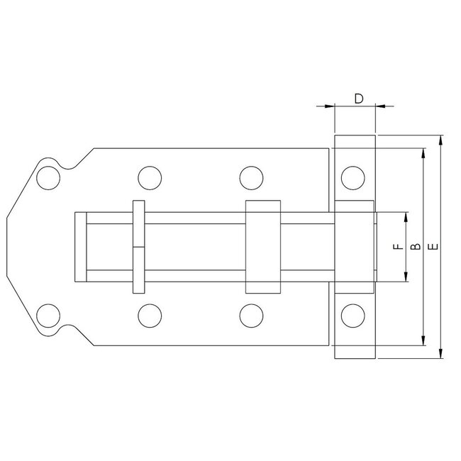 HOLLEX shackle sliding 63mm
