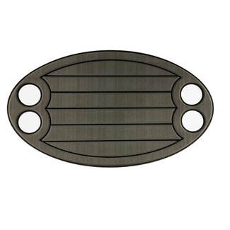 HOLLEX Inset Table Top Oval Self-adhesive Dark Grey