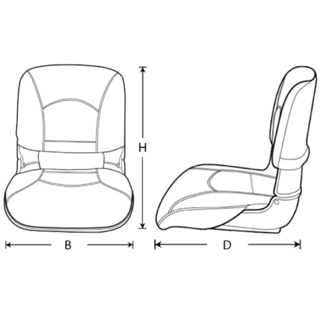 HOLLEX Hollex seat shell Bright Star folding navy