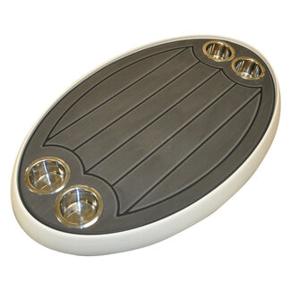 HOLLEX Table top white Inlay dark grey 4 holders