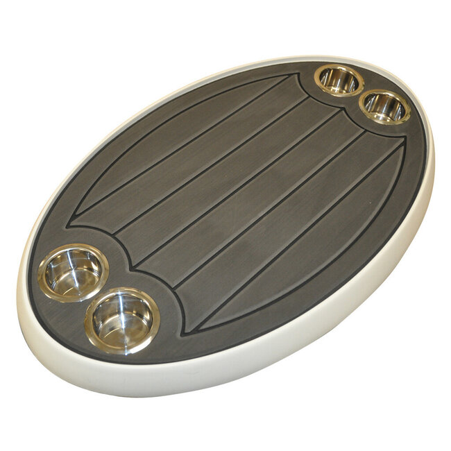 HOLLEX Table top white Inlay dark grey 4 holders