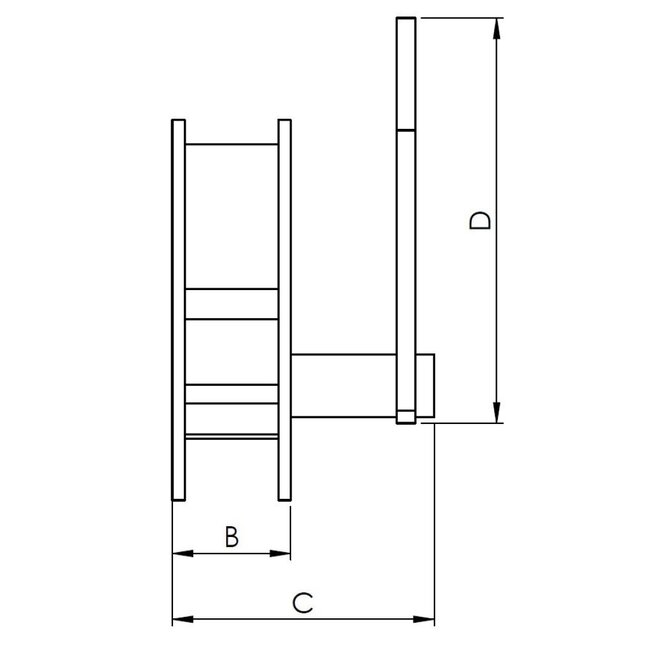 HOLLEX hatch handle lockable 61mm