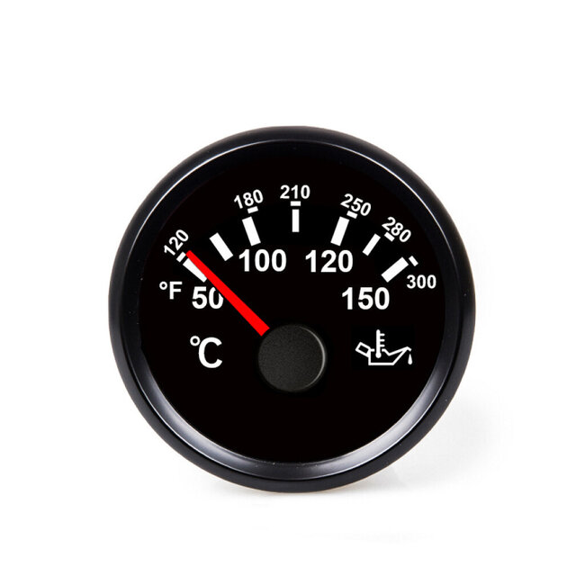 HOLLEX oil temperature gauge black 9-32V 150°