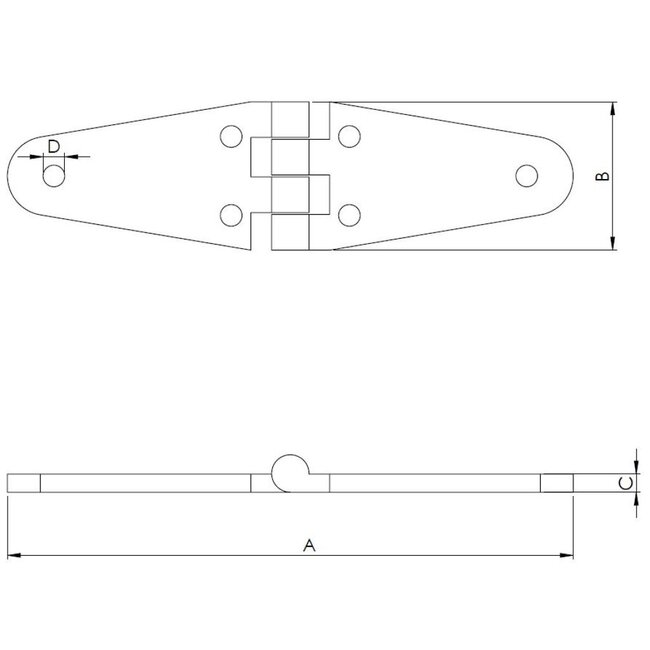 HOLLEX hinge 146x38mm