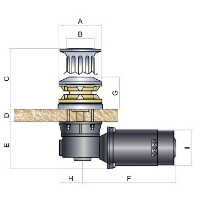 Italwinch Smart R1 Anchor winch 12V 500W / chain 6 mm + drum