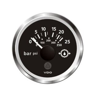 Veratron VDO VLB Trans Oil Pressure 0-350psi/0-25bar TC 52mm