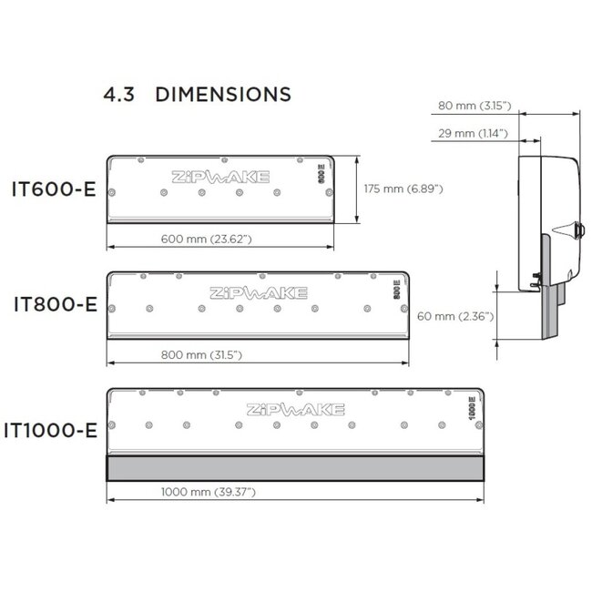 Zipwake Zipwake Interceptor 600E - cable 3m