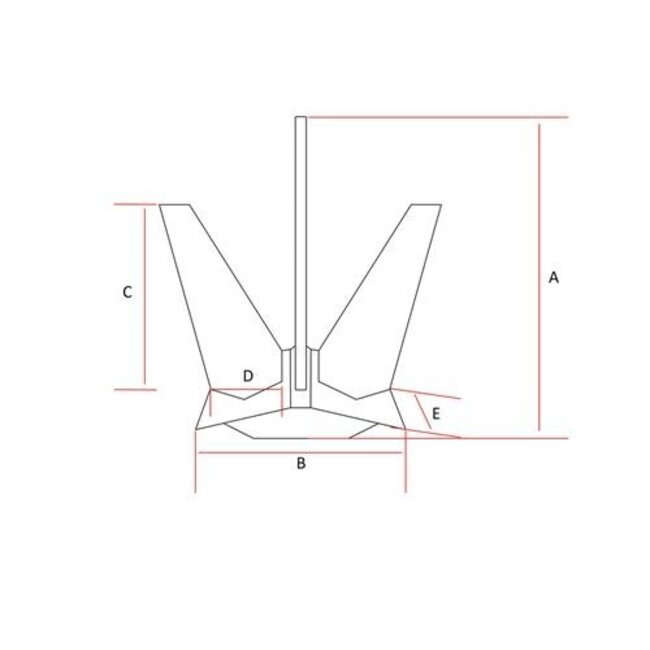 HOLLEX Anchor 12kg stainless steel 316 polished