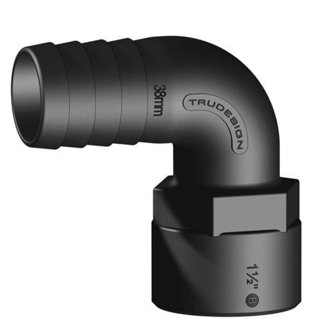 Tru Design Hose grommet 90° 38mm x 1 1/2" BSP female thread