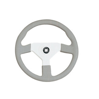 Ultraflex V38 steering wheel white/grey 3-spoke