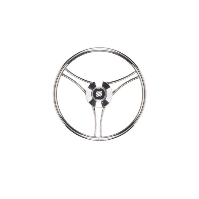 Ultraflex V21 steering wheel stainless steel 3x2-spoke