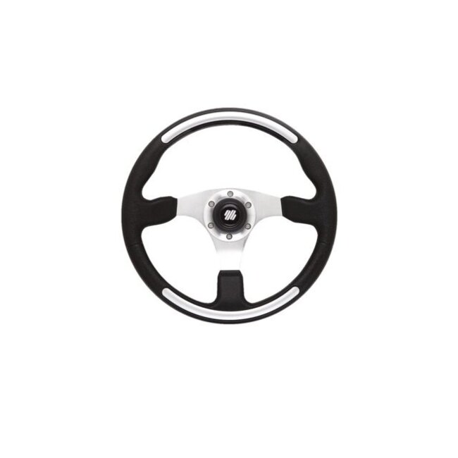 Ultraflex Santorini steering wheel black/silver 350mm