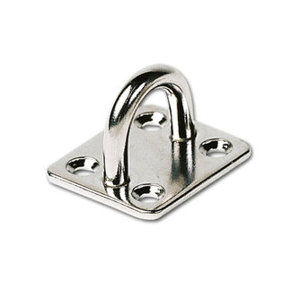 HOLLEX Deck eye 40 x 50 mm stainless steel with footplate