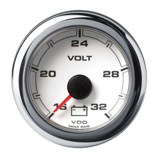Veratron VDO OCL Voltmeter 16-32V 52mm White