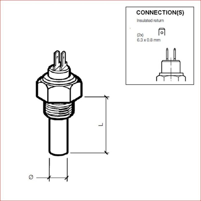 VDO VDO Temp.sender 1/4x18 NPTF-2 instr.MV