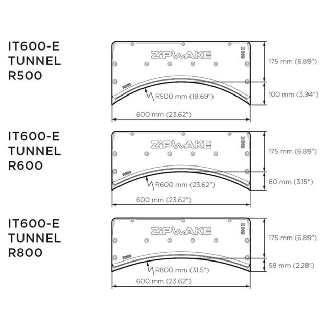 Zipwake Zipwake Interceptor 600E Tunnel R500 - cable 3m