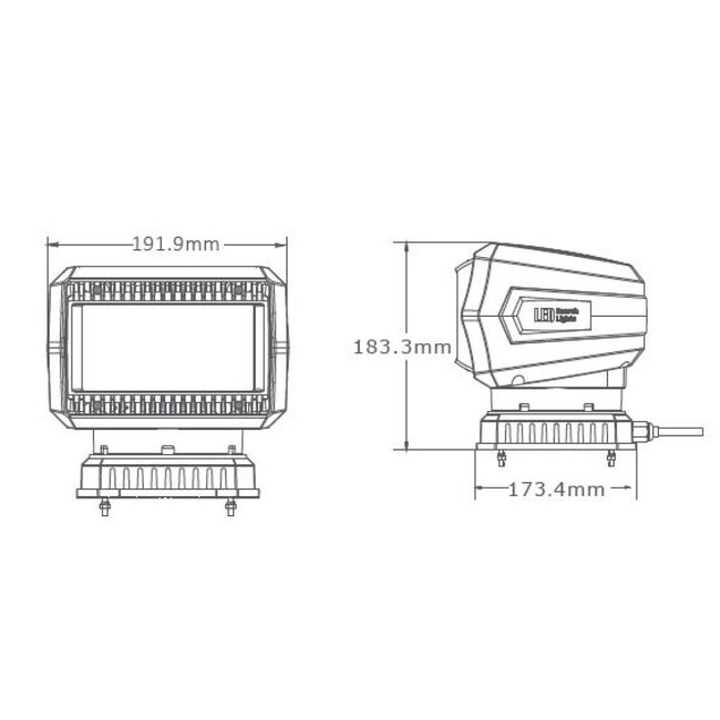 HOLLEX Hollex searchlight LED 60W white with remote control