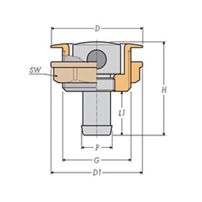 Guidi Guidi Air bleed nipple straight for ø16 countersink