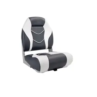 Titan Marine High Back Folding Boat Chair White/Steenkool Grey