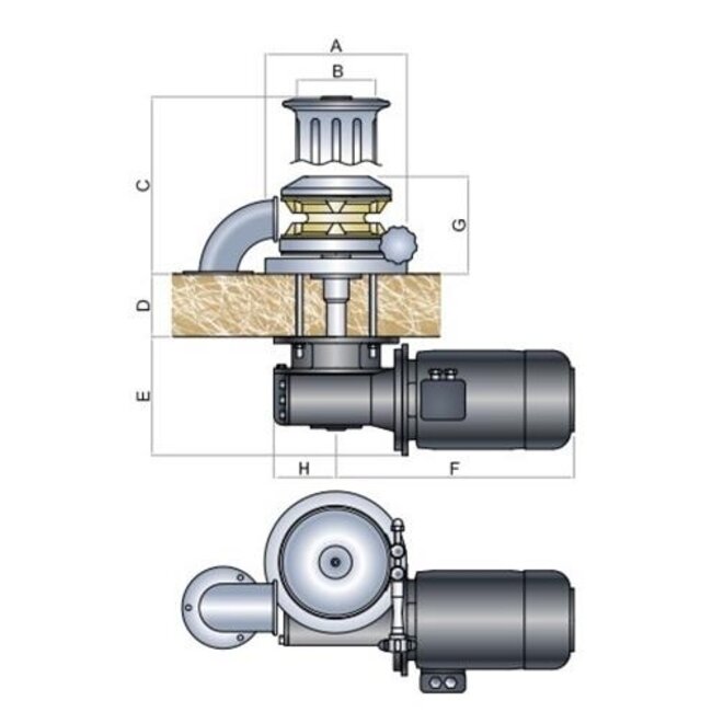 Italwinch Star Plus Anchor winch hydr. / chain 14 mm